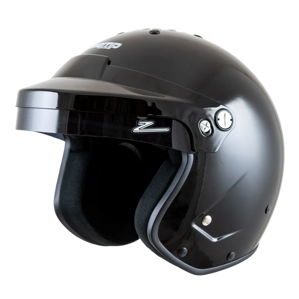 ZAMP RZ-19S GLOSS BLACK SNELL 2025 OPEN FACE HELMET